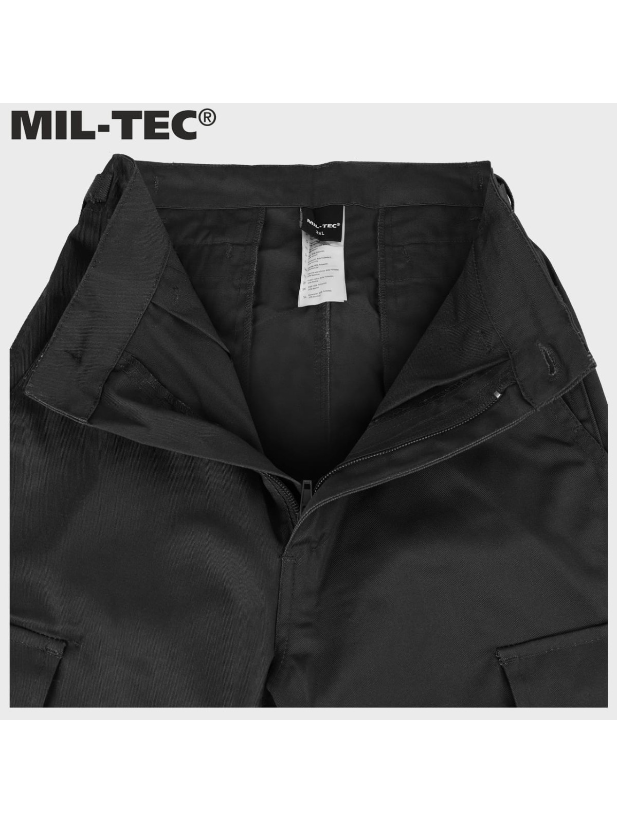 MIL-TEC SPODNIE BOJÓWKI DZIECIĘCE BDU T/C CZARNE 3XL
