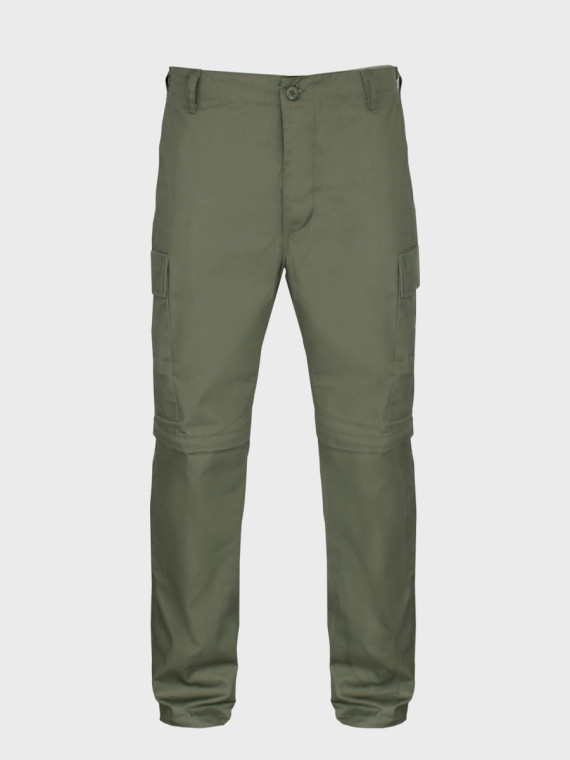 MIL-TEC SPODNIE TREKINGOWE 2W1 BDU ZIP OFF OLIWKOWE L