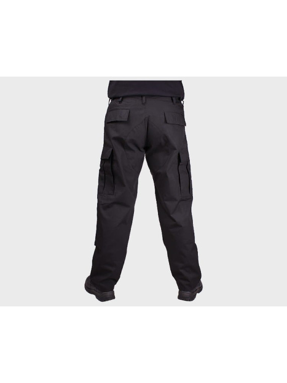 MIL-TEC SPODNIE WOJSKOWE BDU FELDHOSE RIP-STOP CZARNE L