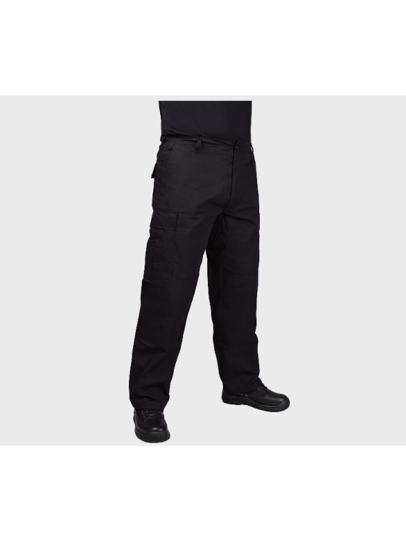 MIL-TEC SPODNIE WOJSKOWE BDU FELDHOSE RIP-STOP CZARNE L