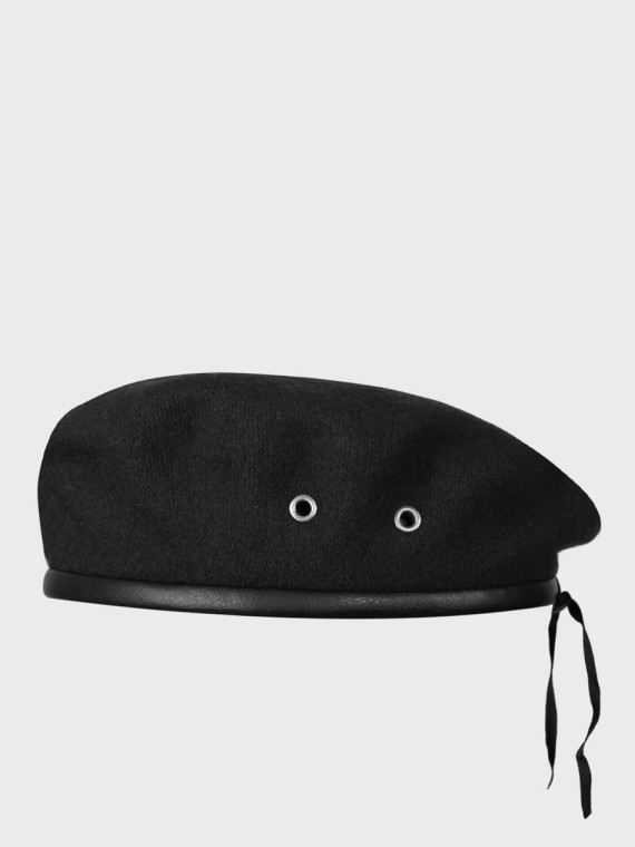 BB-TEX BERET WOJSKOWY WEŁNIANY TŁOCZONY CZARNY 54