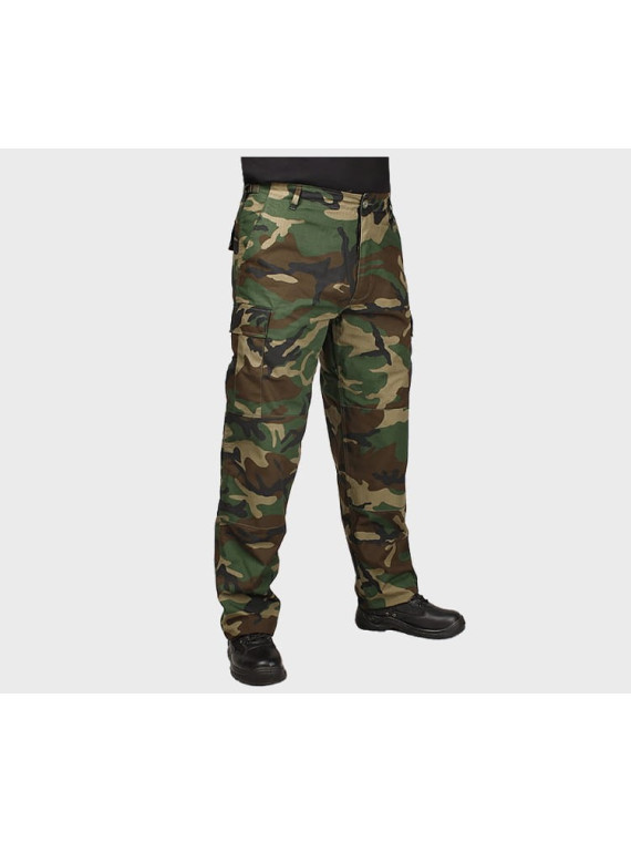 MIL-TEC SPODNIE WOJSKOWE BDU FELDHOSE RIP-STOP WOODLAND XXL