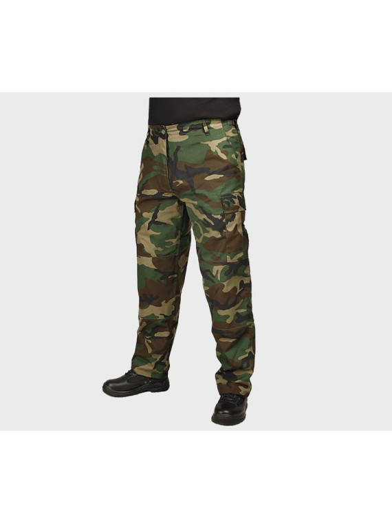 MIL-TEC SPODNIE WOJSKOWE BDU FELDHOSE RIP-STOP WOODLAND XXL