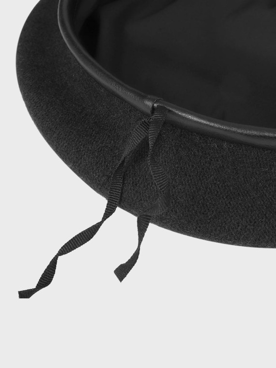 BB-TEX BERET WOJSKOWY WEŁNIANY TŁOCZONY CZARNY 54