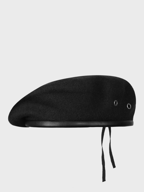 BB-TEX BERET WOJSKOWY WEŁNIANY TŁOCZONY CZARNY 54