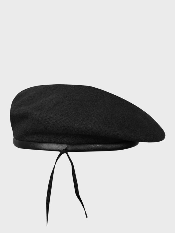 BB-TEX BERET WOJSKOWY WEŁNIANY TŁOCZONY CZARNY 54
