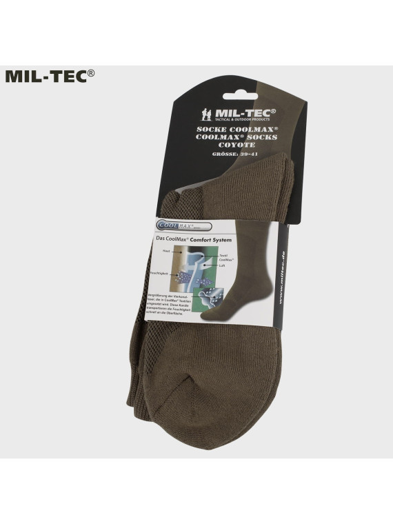 MIL-TEC SKARPETY TERMO COOLMAX KRÓTKIE COYOTE 46-48