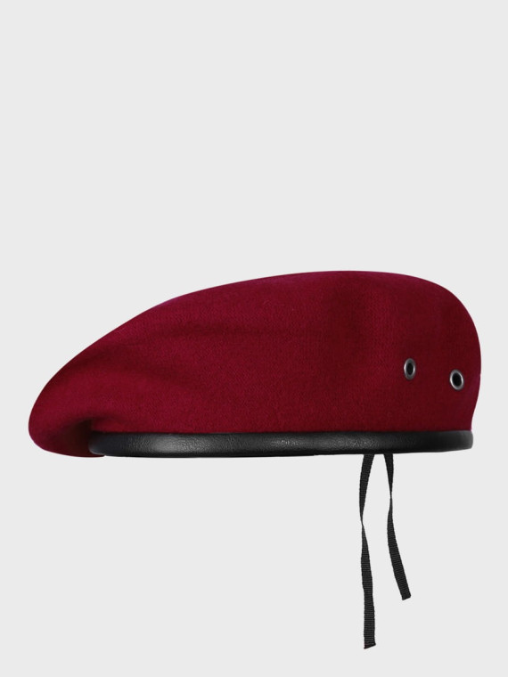 BB-TEX BERET WOJSKOWY WEŁNIANY TŁOCZONY BORDOWY 51