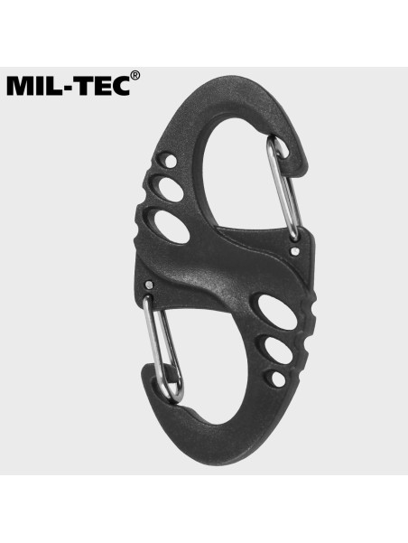MIL-TEC KARABINKI POMOCNICZE S-HOOK 10 SZT. CZARNE