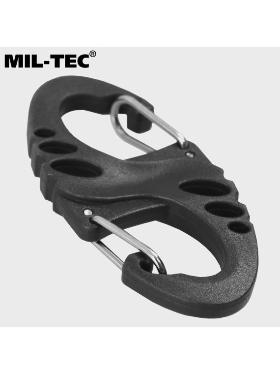 MIL-TEC KARABINKI POMOCNICZE S-HOOK 10 SZT. CZARNE