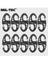 MIL-TEC KARABINKI POMOCNICZE S-HOOK 10 SZT. CZARNE