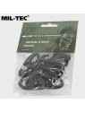 MIL-TEC KARABINKI POMOCNICZE S-HOOK 10 SZT. CZARNE