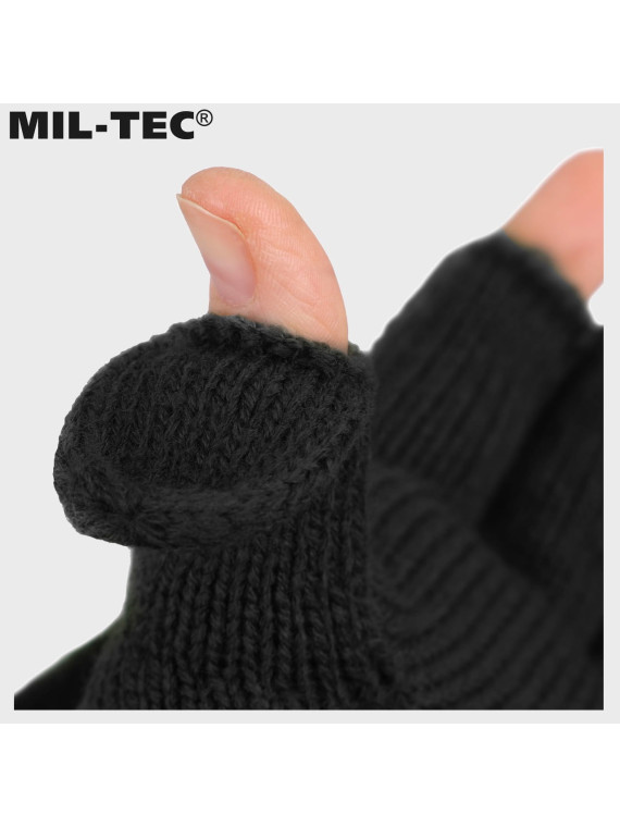 MIL-TEC RĘKAWICZKI ZIMOWE SKŁADANE THINSULATE CZARNE M