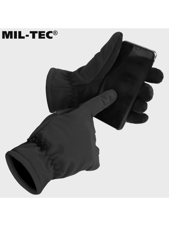 MIL-TEC RĘKAWICE SOFTSHELL THINSULATE CZARNE XXL