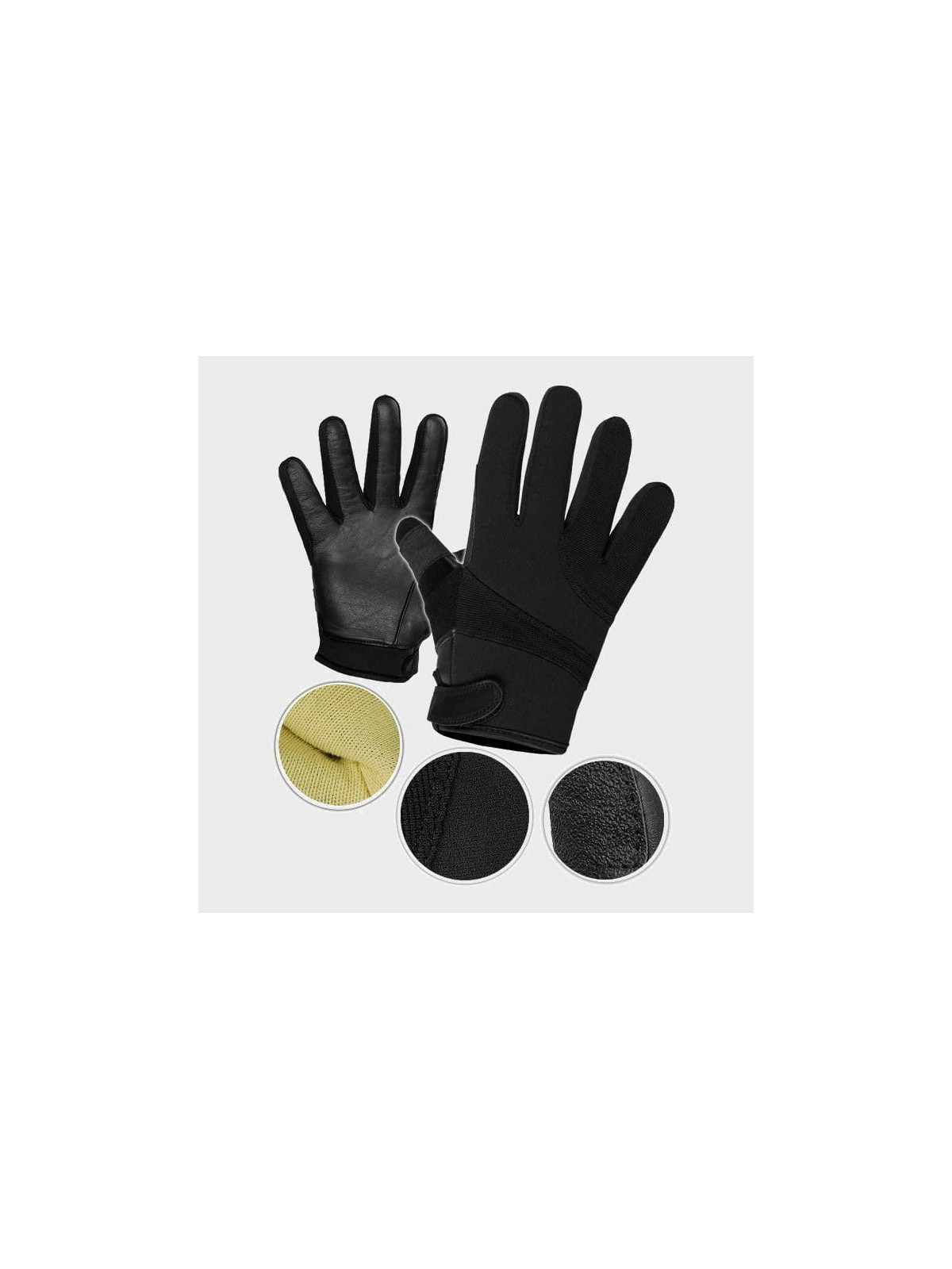 MIL-TEC RĘKAWICE TAKTYCZNE NEOPREN KEVLAR CZARNE XXL