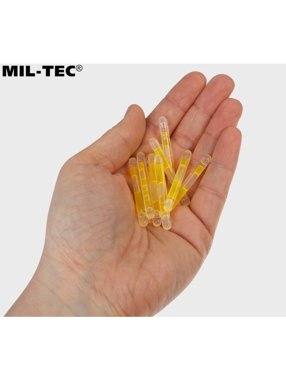 MIL-TEC ŚWIATŁO CHEMICZNE LIGHTSTICK MINI 10 SZT. ŻÓŁTE