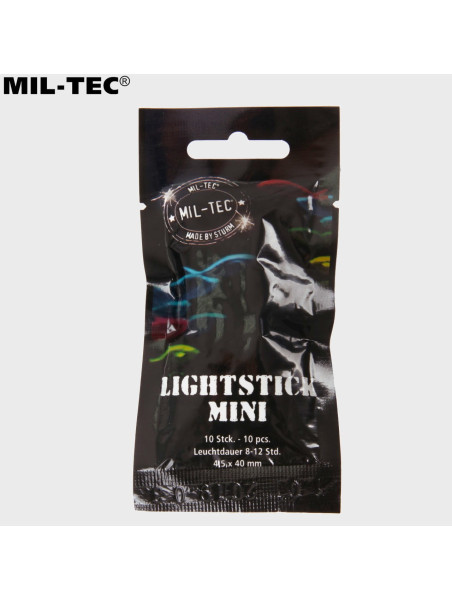 MIL-TEC ŚWIATŁO CHEMICZNE LIGHTSTICK MINI 10 SZT. CZERWONE