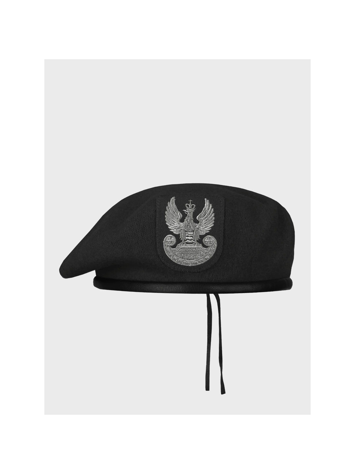 BB-TEX BERET WOJSKOWY WEŁNIANY TŁOCZONY Z ORŁEM CZARNY 54