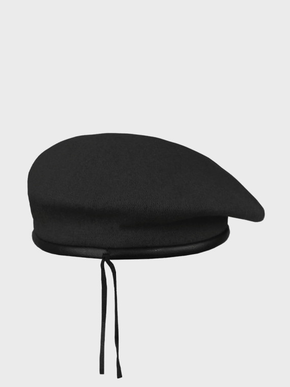 BB-TEX BERET WOJSKOWY WEŁNIANY TŁOCZONY Z ORŁEM CZARNY 54