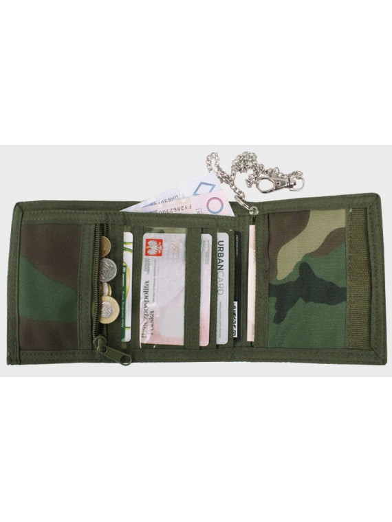 MIL-TEC PORTFEL MILITARNY SPORTOWY Z ŁAŃCUCHEM WOODLAND