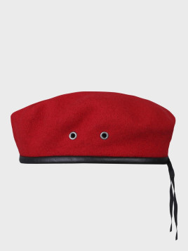 BB-TEX BERET WOJSKOWY WEŁNIANY TŁOCZONY Z ORŁEM CZERWONY 54