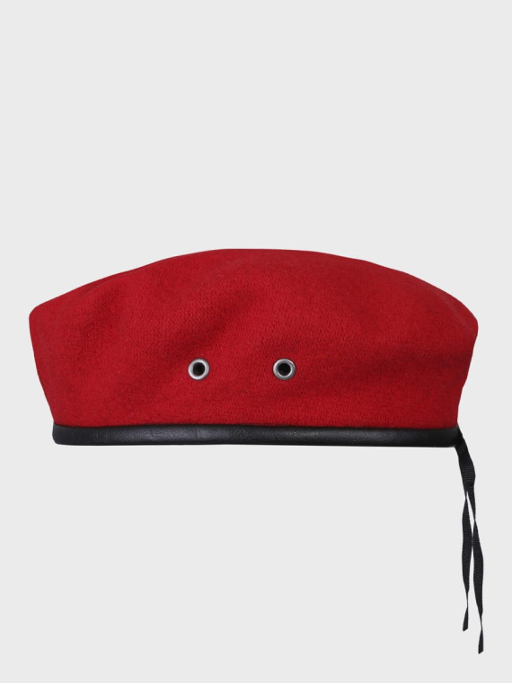 BB-TEX BERET WOJSKOWY WEŁNIANY TŁOCZONY Z ORŁEM CZERWONY 54