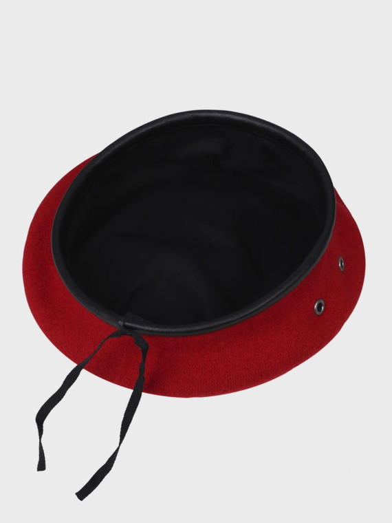 BB-TEX BERET WOJSKOWY WEŁNIANY TŁOCZONY Z ORŁEM CZERWONY 54