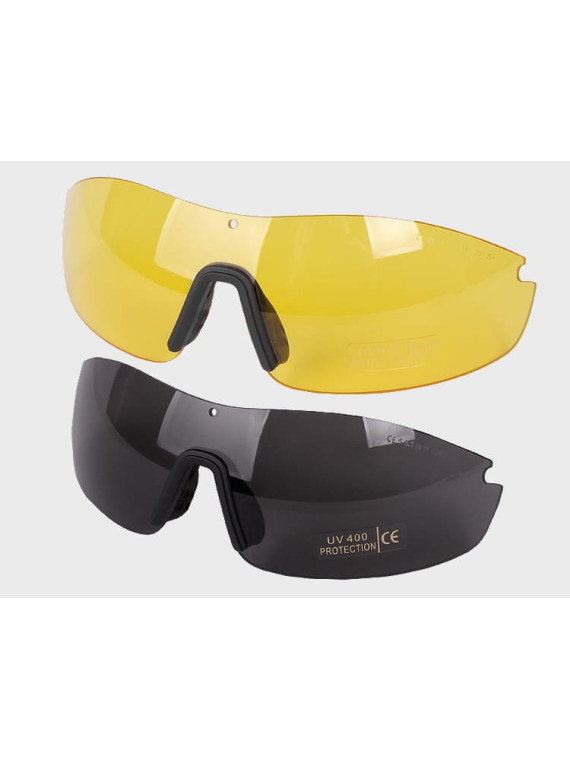 MIL-TEC OKULARY TAKTYCZNE WYMIENNE SZKŁA UV400 ETUI CZARNE