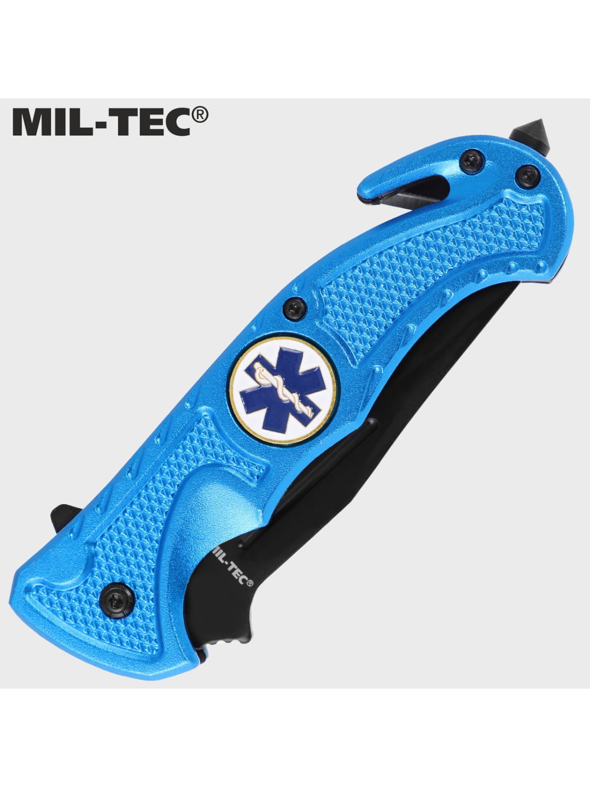 MIL-TEC NÓŻ RATOWNICZY RESCUE PARAMEDIC NIEBIESKI