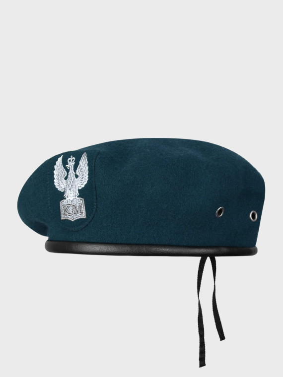 BB-TEX BERET KLASA MUNDUROWA WEŁNIANY TŁOCZONY Z ORŁEM ZIELONY 50