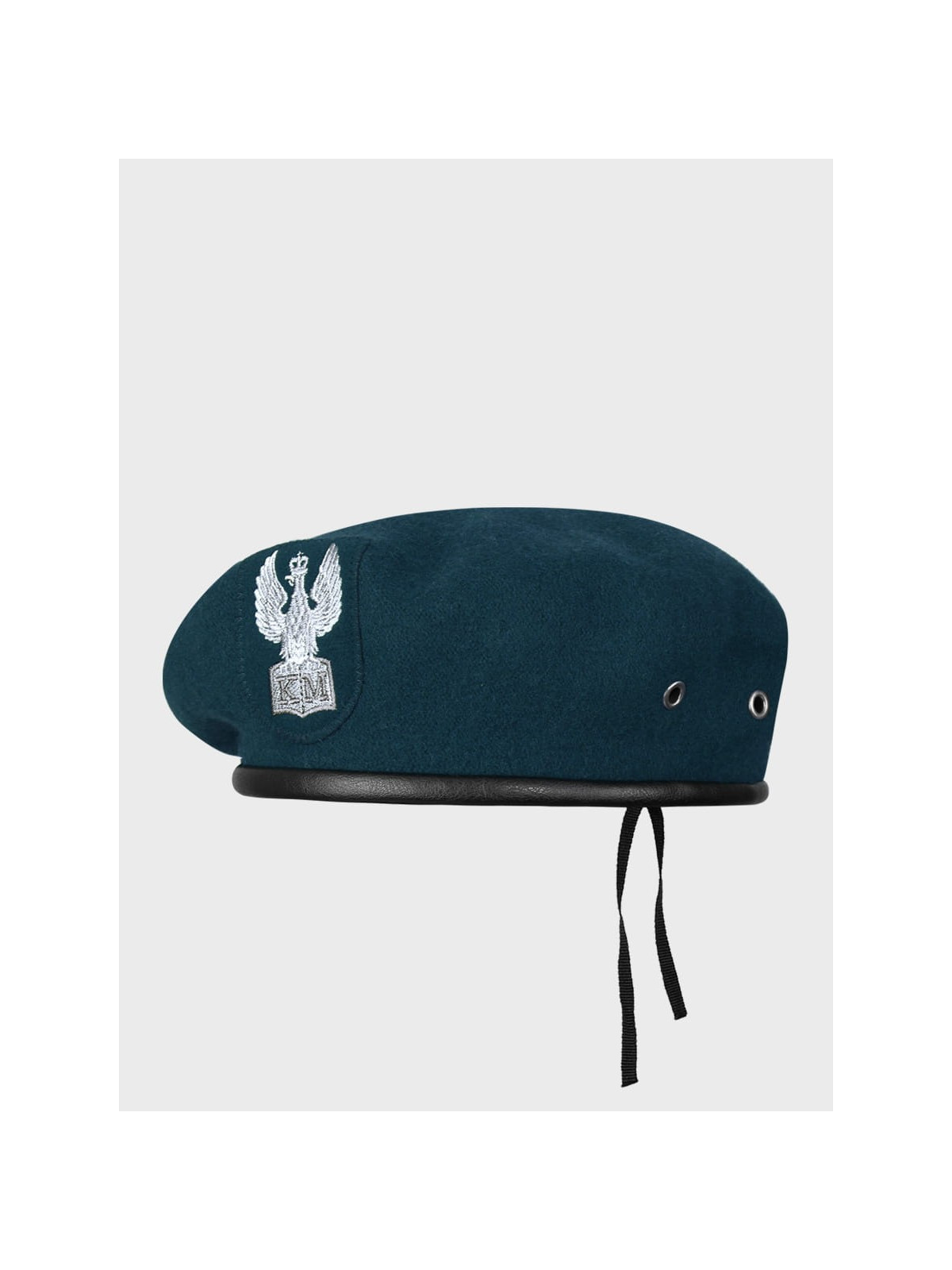 BB-TEX BERET KLASA MUNDUROWA WEŁNIANY TŁOCZONY Z ORŁEM ZIELONY 50