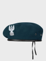 BB-TEX BERET KLASA MUNDUROWA WEŁNIANY TŁOCZONY Z ORŁEM ZIELONY 50