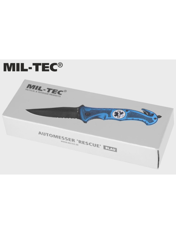 MIL-TEC NÓŻ RATOWNICZY RESCUE PARAMEDIC NIEBIESKI