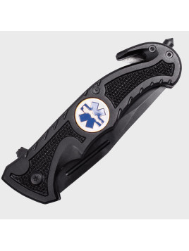 MIL-TEC NÓŻ RATOWNICZY RESCUE PARAMEDIC CZARNY