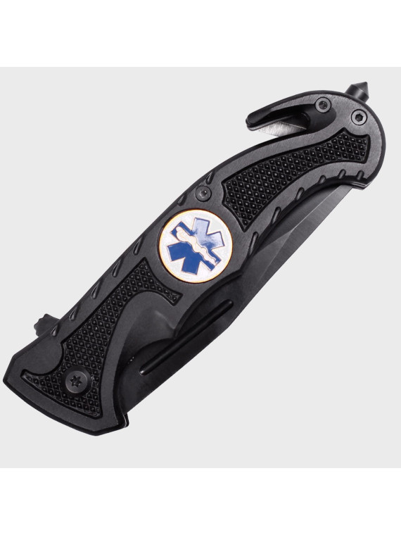 MIL-TEC NÓŻ RATOWNICZY RESCUE PARAMEDIC CZARNY