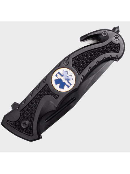 MIL-TEC NÓŻ RATOWNICZY RESCUE PARAMEDIC CZARNY