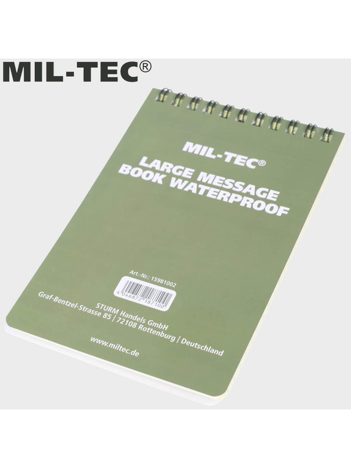MIL-TEC NOTES WODOODPORNY NOTATNIK BLOK MELDUNKOWY 10x15 cm