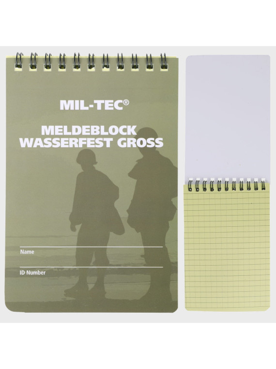 MIL-TEC NOTES WODOODPORNY NOTATNIK BLOK MELDUNKOWY 10x15 cm