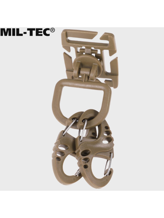 MIL-TEC ZESTAW UCHWYTÓW ULTIMATE TACTICAL S-HOOK DO MOLLE COYOTE