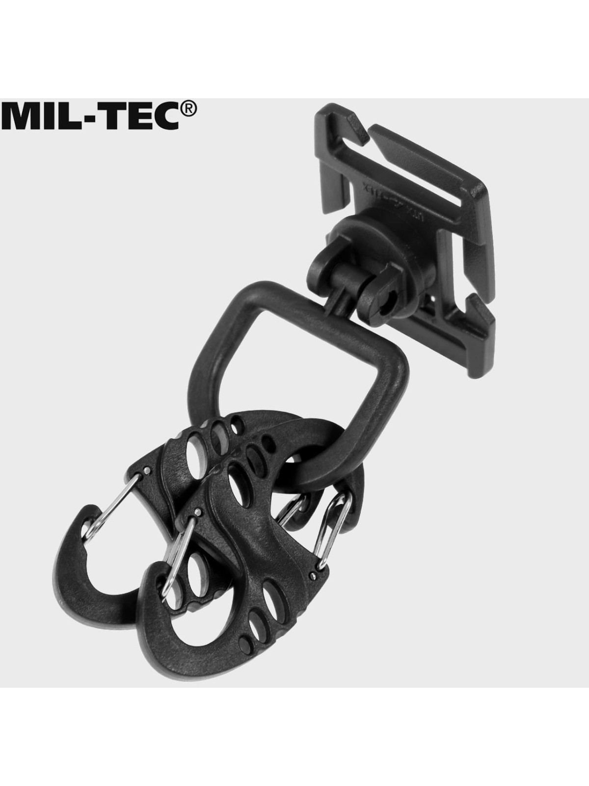 MIL-TEC ZESTAW UCHWYTÓW ULTIMATE TACTICAL S-HOOK DO MOLLE CZARNY
