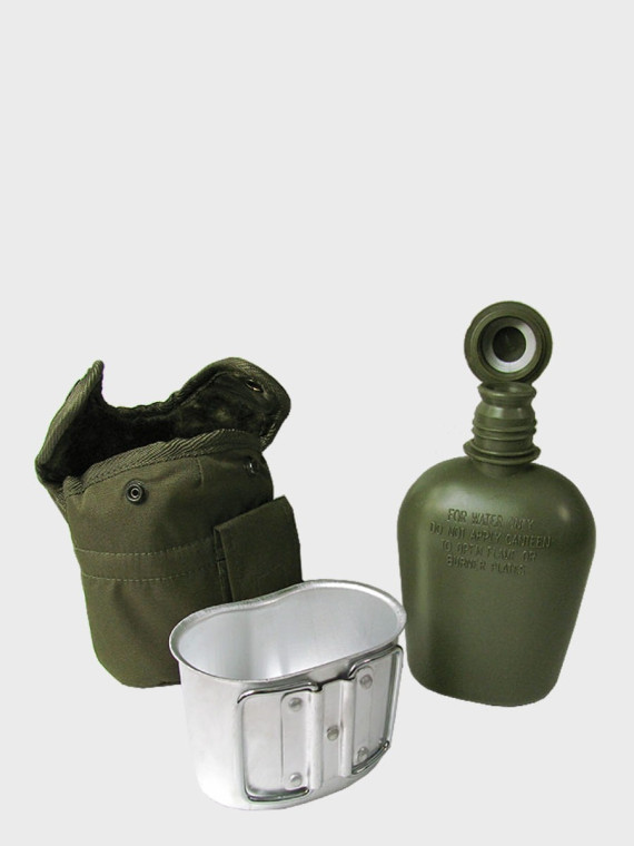 MIL-TEC MANIERKA WOJSKOWA Z KUBKIEM LC2 US 1L OLIWKOWA