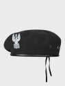 BB-TEX BERET KLASA MUNDUROWA WEŁNIANY TŁOCZONY Z ORŁEM CZARNY 54