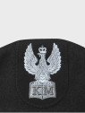 BB-TEX BERET KLASA MUNDUROWA WEŁNIANY TŁOCZONY Z ORŁEM CZARNY 54