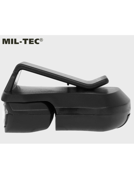 MIL-TEC LATARKA CZOLOWA Z KLIPSEM NA CZAPKĘ CZARNA