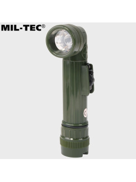 MIL-TEC LATARKA KĄTOWA Z FILTRAMI ŚREDNIA 17CM OLIWKOWA