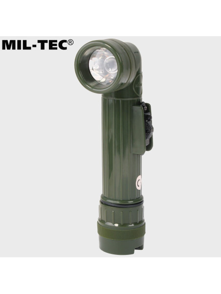 MIL-TEC LATARKA KĄTOWA Z FILTRAMI ŚREDNIA 17CM OLIWKOWA