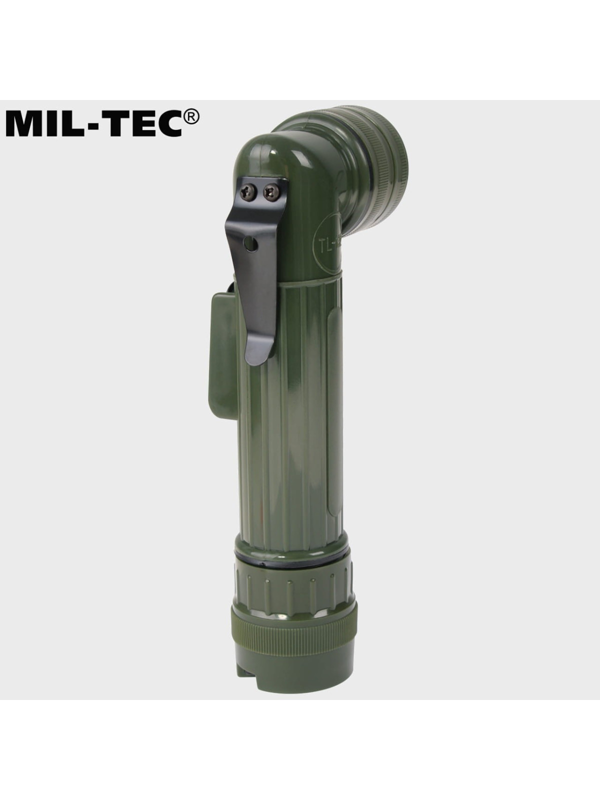 MIL-TEC LATARKA KĄTOWA Z FILTRAMI ŚREDNIA 17CM OLIWKOWA