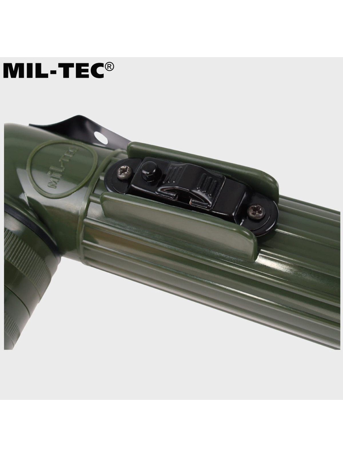 MIL-TEC LATARKA KĄTOWA Z FILTRAMI ŚREDNIA 17CM OLIWKOWA