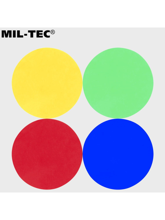 MIL-TEC LATARKA KĄTOWA Z FILTRAMI ŚREDNIA 17CM OLIWKOWA
