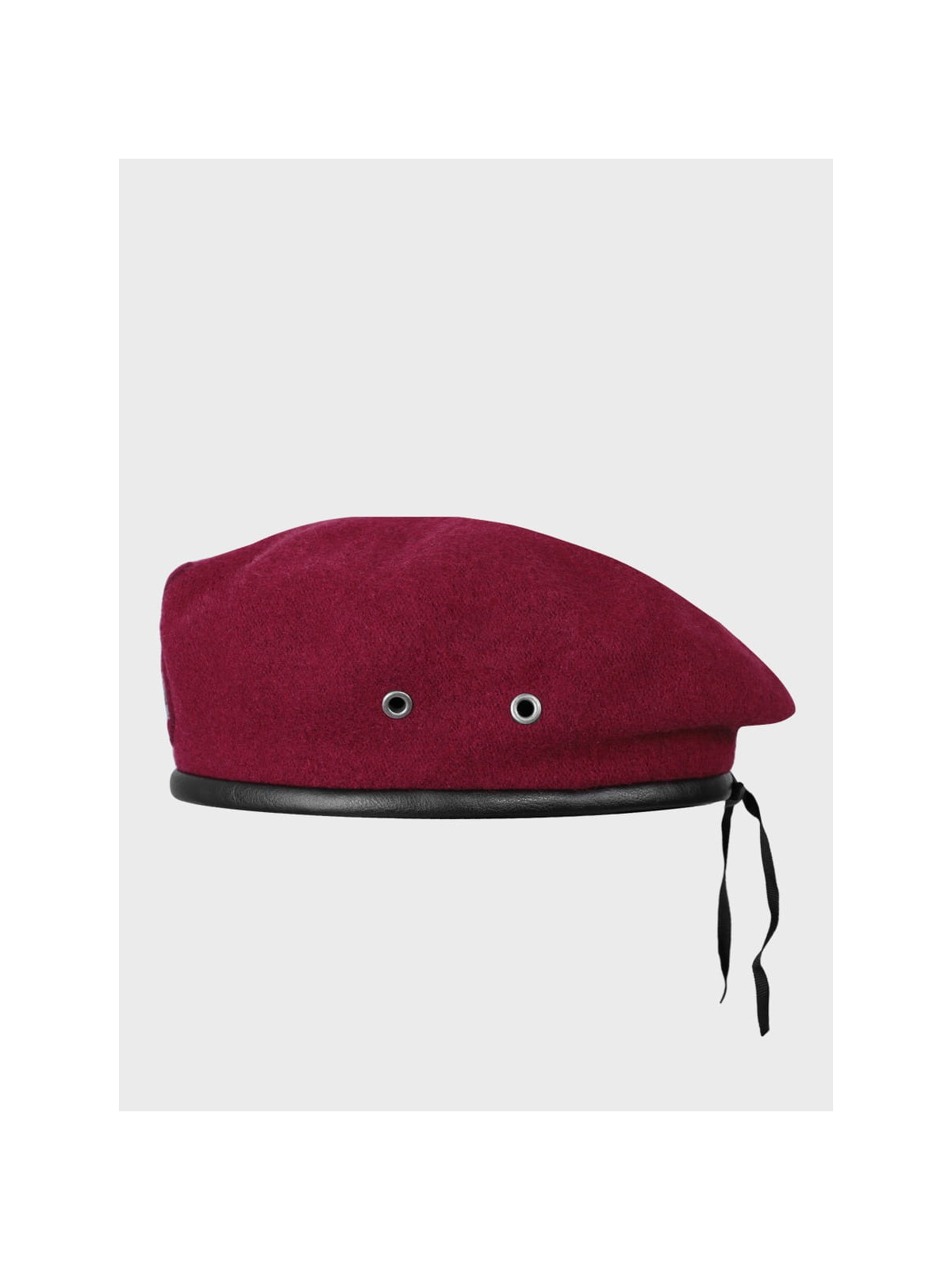 BB-TEX BERET KLASA MUNDUROWA WEŁNIANY TŁOCZONY Z ORŁEM BORDOWY 55